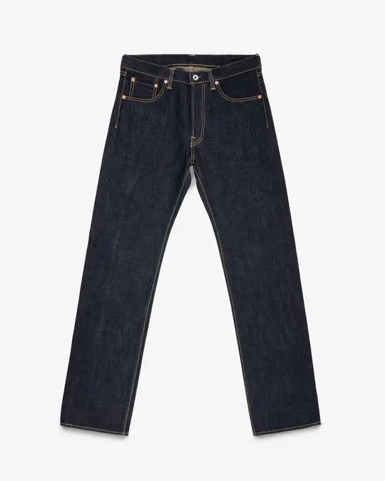 17oz Selvedge Denim Straight Cut Jeans - Natural Indigo