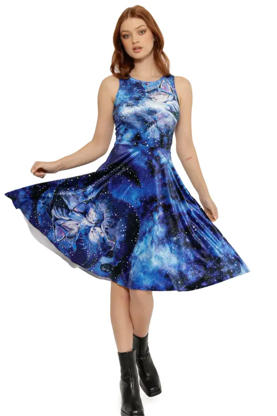 Celestial Cuddling Princess Midi Dress