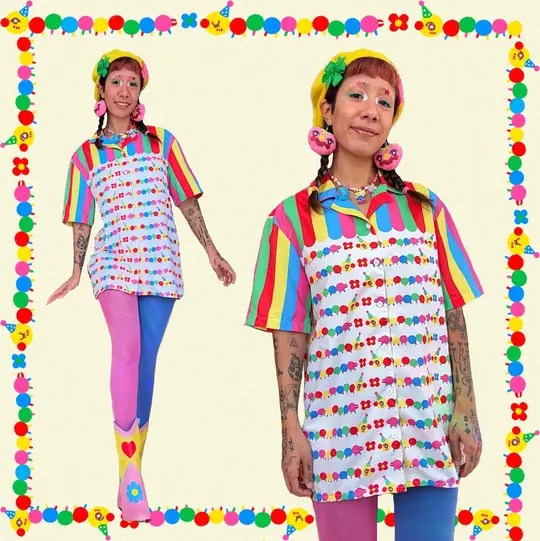 Clown Centipede - Button Shirt