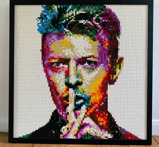 'Bowie in Brick' Lego Art by Grifshead