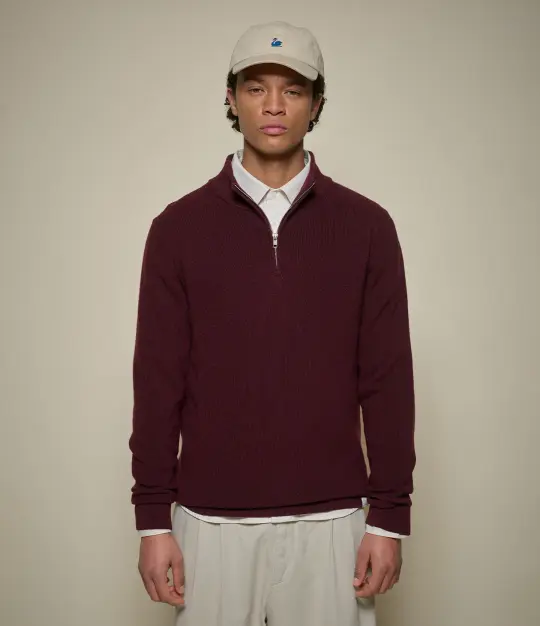 Merino Wool Half-Zip Sweater