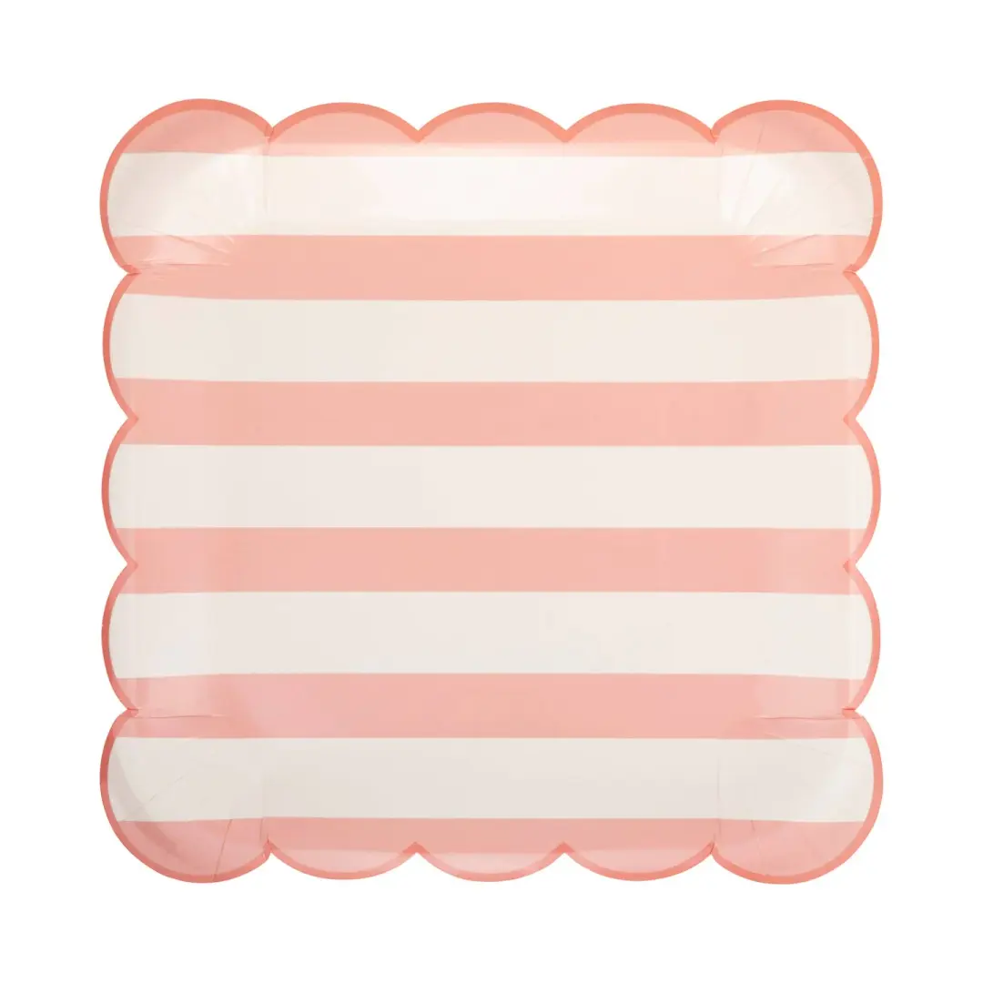 My Mind’s Eye Pink Stripe Paper Plate