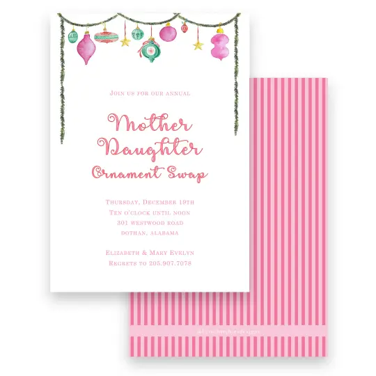 Ornament Garland Holiday Invitation