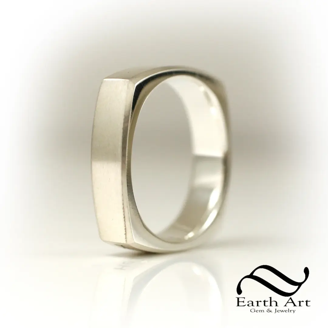The Silver Square - Squircle Ring Solid Sterling Silver band