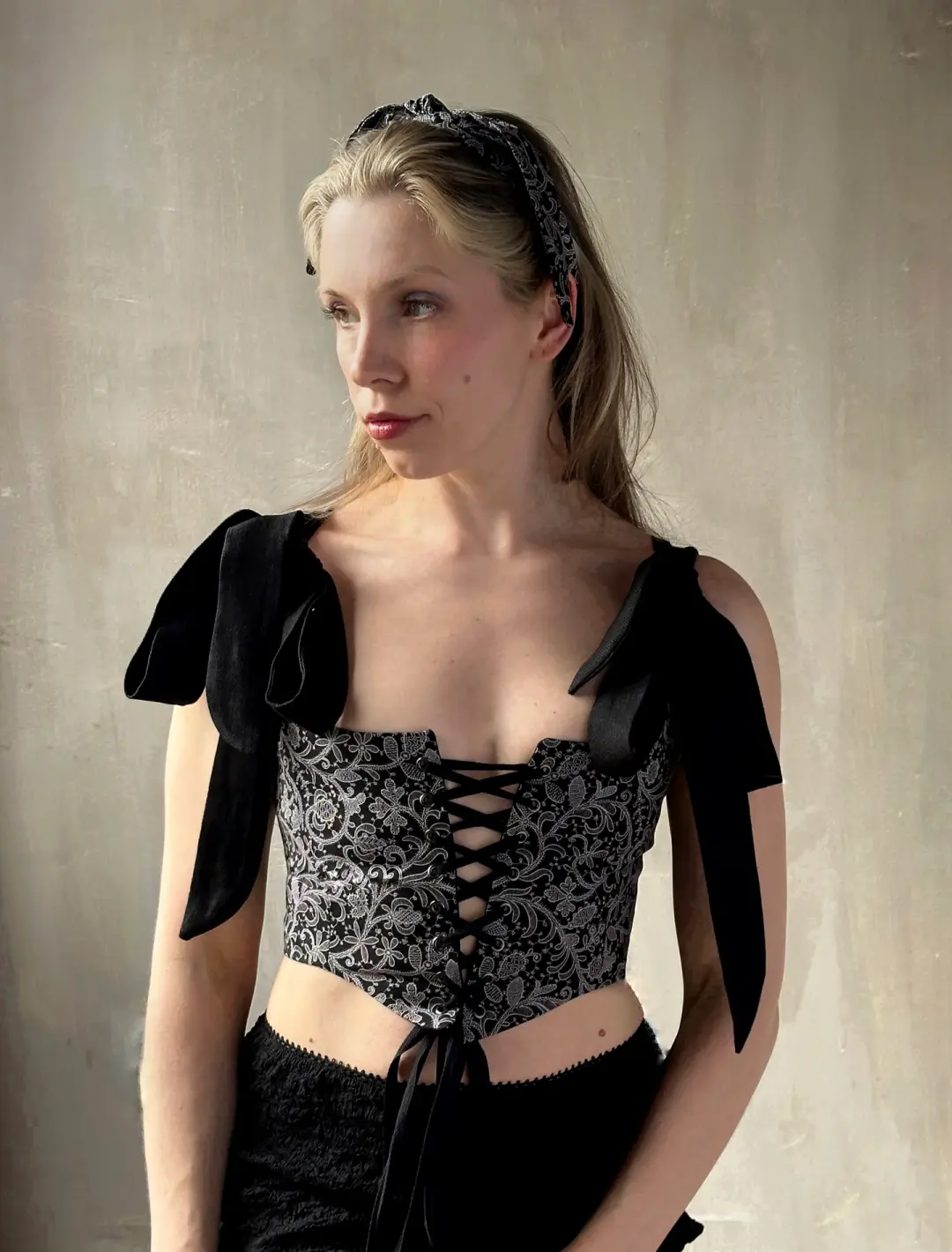 Spring '26: Corset Vest in "Tattoo Lace" Cotton (In Stock)