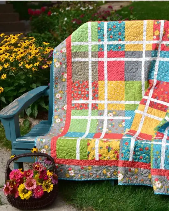 Shades of Summer Plaid Quilt