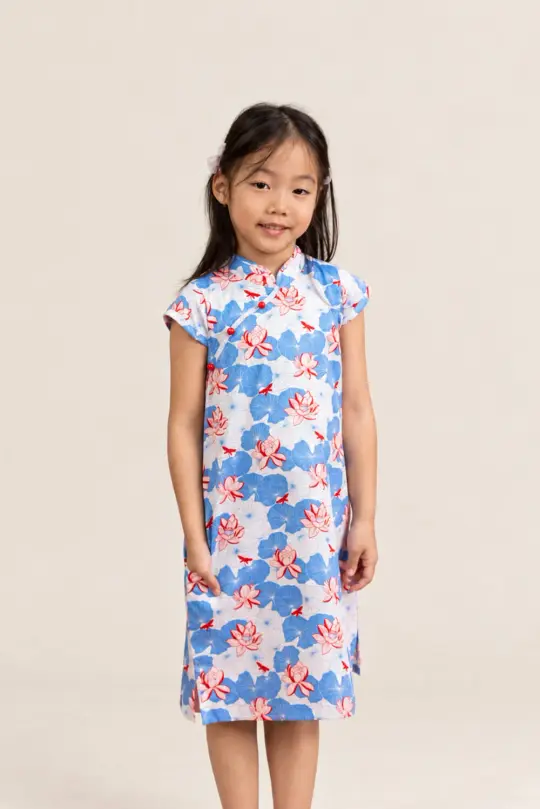 Cheongsam - Blue Lotus