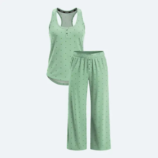 Loose Pants + Sleep Tank Pine Connections Sleep Set