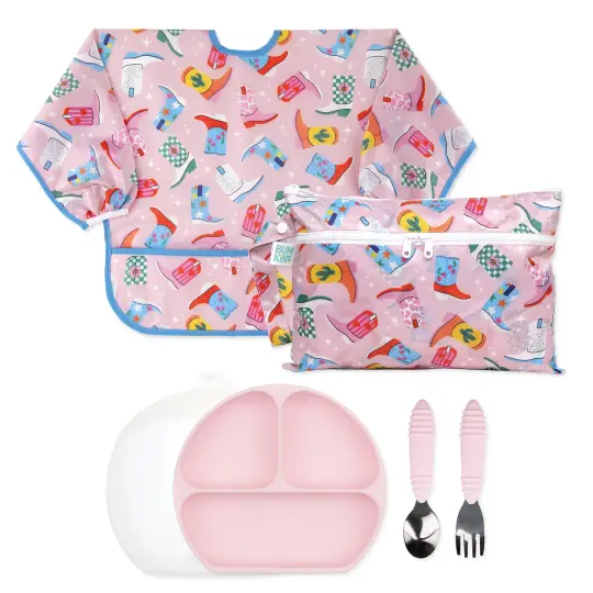 On-The-Go Mealtime 6-Piece Set: Boots + Pink