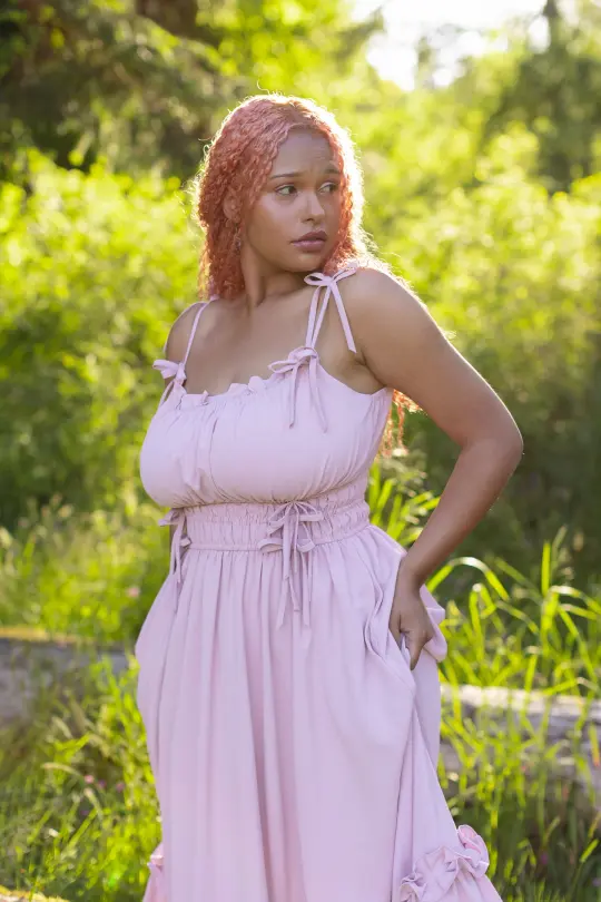 Fleur Dress in Dusty Peony