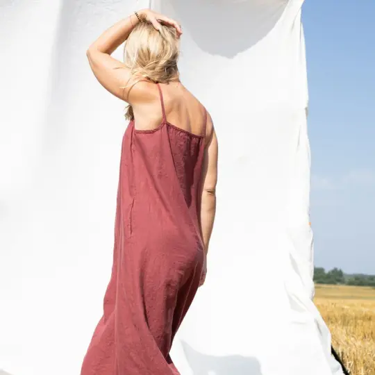 LANGLEY-2 maxi slip linen dress