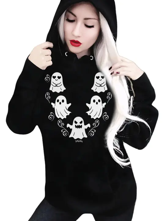 Spooky Boo Boyfriend Fit Oversized Halloween Hoodie