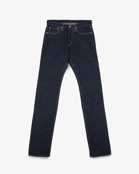 14oz Broken Twill Selvedge Denim Slim Cut Jeans - Indigo