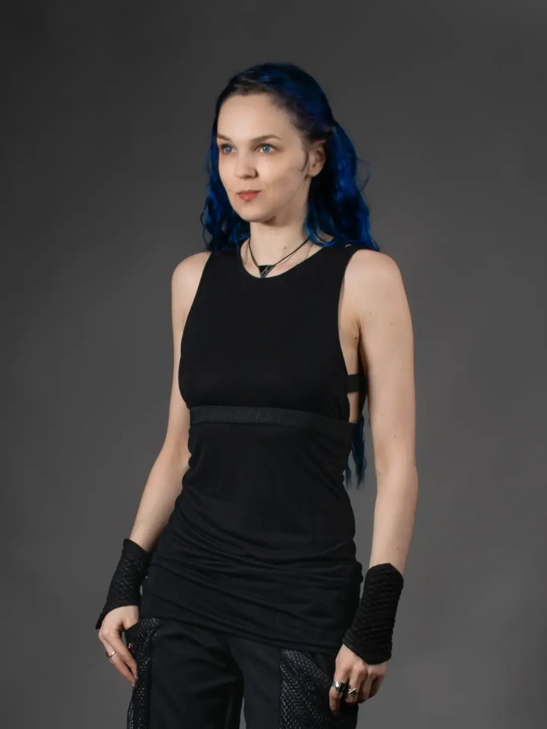 PT-902 DR-3 Black high-low dress, 36EU size
