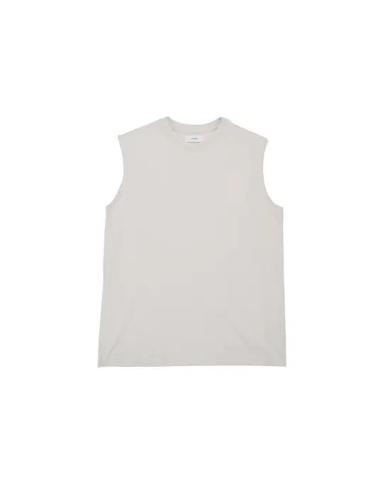 marka Sleeveless Tee 40/2 Organic Cotton Knit L. Beige