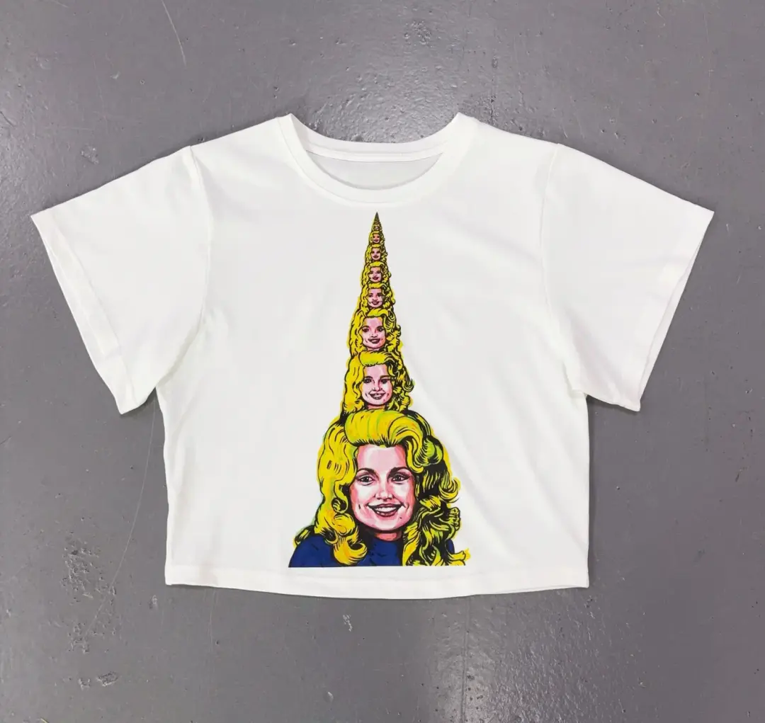 SAMPLE #417 - S Dolly By Penelope Gazin Cotton Crop Tee - White