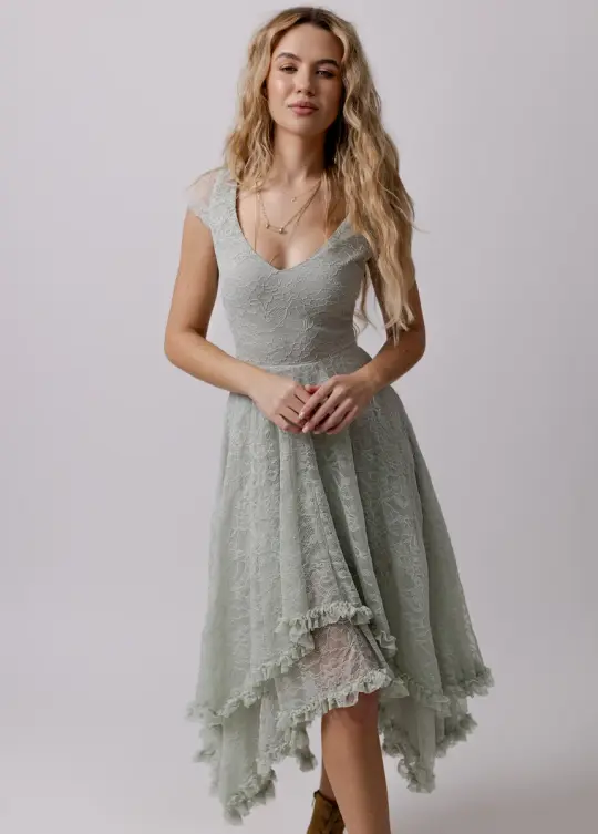 Fernilia Dress in Barely Blue