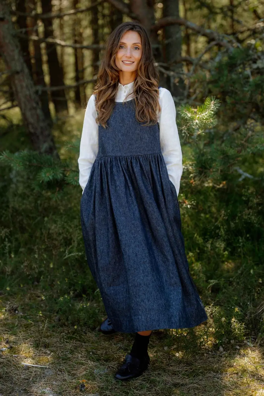 Smock – Oversized Sleeveless Linen Denim Dress